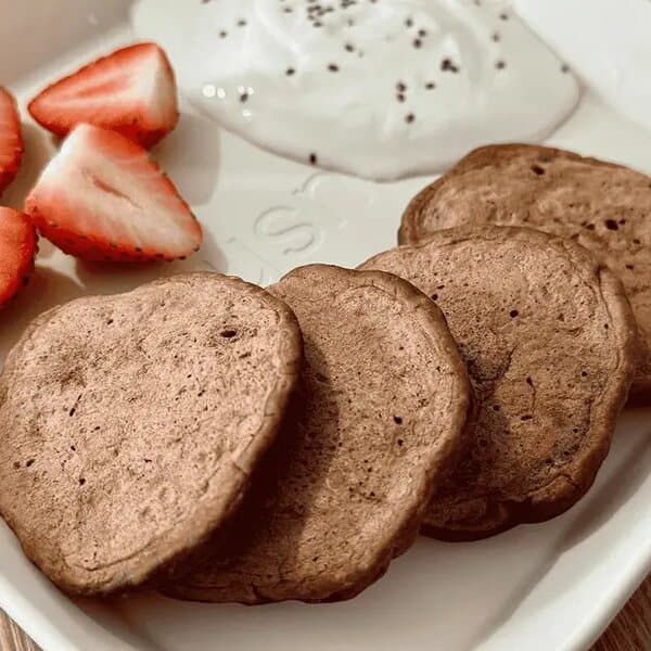 Pancake al cacao e banana